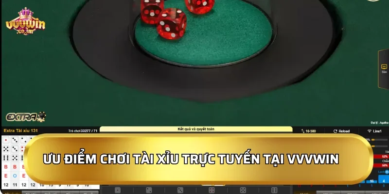 Ưu điểm khi chơi Tài Xỉu trực tuyến tại VVVWin